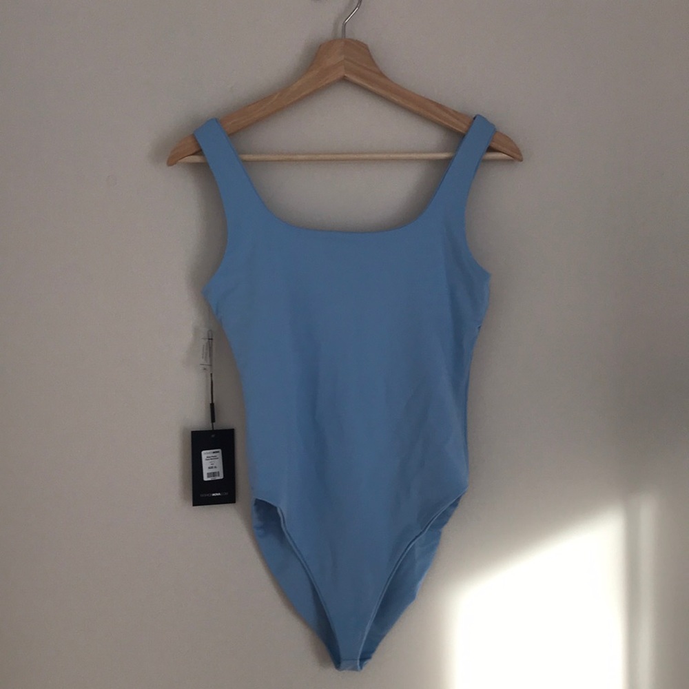 *Add-on* Flattering baby blue one piece bathing swim suit